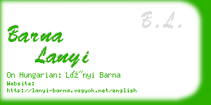 barna lanyi business card